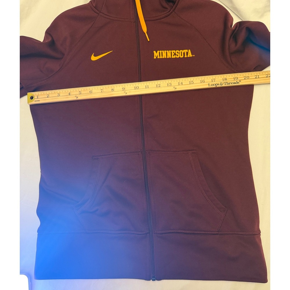 Nike Minnesota Golden Gophers Therma-FIT Maroon Full Zip Hoodie Mens Medium - Picture 7 of 7